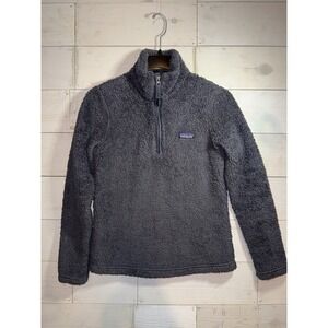 Patagonia Womens S Smolder Blue Los Gatos Fleece Jacket Pullover 1/4 Zip 25235